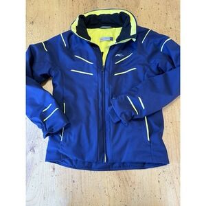 Kjus Boys Blue Yellow Ski Fórmula DLX Jacket Size 152 Heavy Duty Warm Jacket
